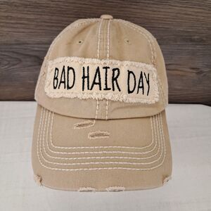 Bad Hair Day KBETHOS Distressed Adjustable Baseball Cap Hat